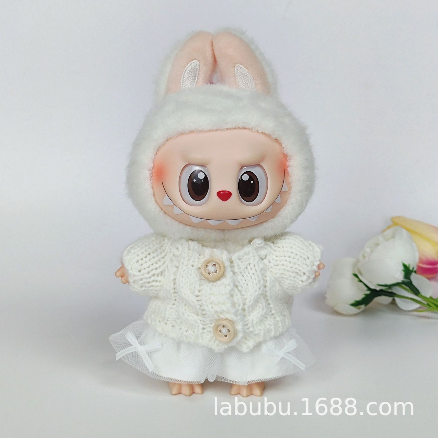 Labubu Doll Outfit - 17cm Sweater, Skirt & Bag Set for 1st-3rd Gen