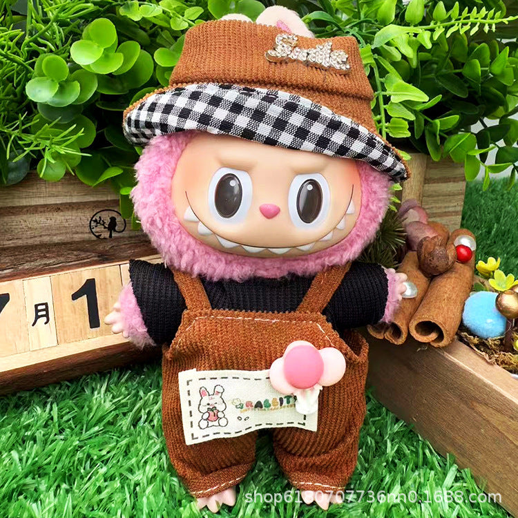 Suitable for Labubu Doll Clothes, Plush Vinyl Sitting Party First, Second and Third Generation Replacement Skirt Suit