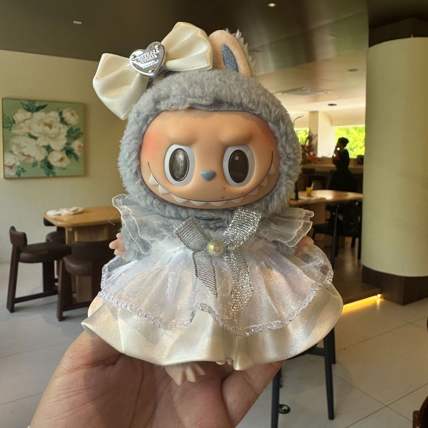 Labubu Doll Coat Outfit - Dark & Light Suit Styles with Skirt Set