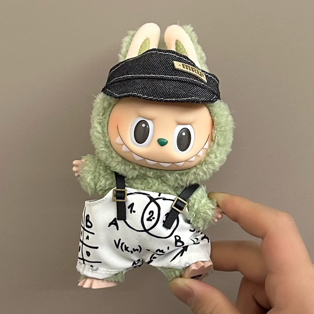 Labubu Iabubu Doll Clothes 17cm Pendant Sitting Party One or Two Generation Plush Doll suit Clothes
