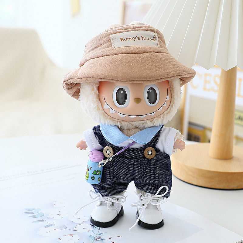 Labubu Doll Clothes Generation 2 Generation Pond Glue Blind Box Hanging Clothes Bracing Cloth for T-Shirt Suspenders Hat Eyes