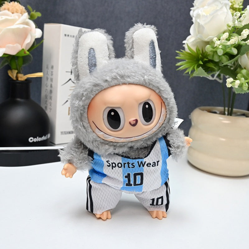 Only Clothes Labubu Doll Clothes 17cm Plush Vinyl Labubu Doll Party Replacement Suit M-116