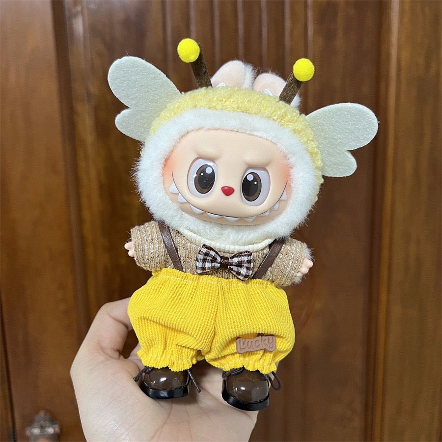 17cm Labubu Pendant Wearing Baby Clothes high quality Labubu Blind Box Pendant Doll Clothes Decorative suit