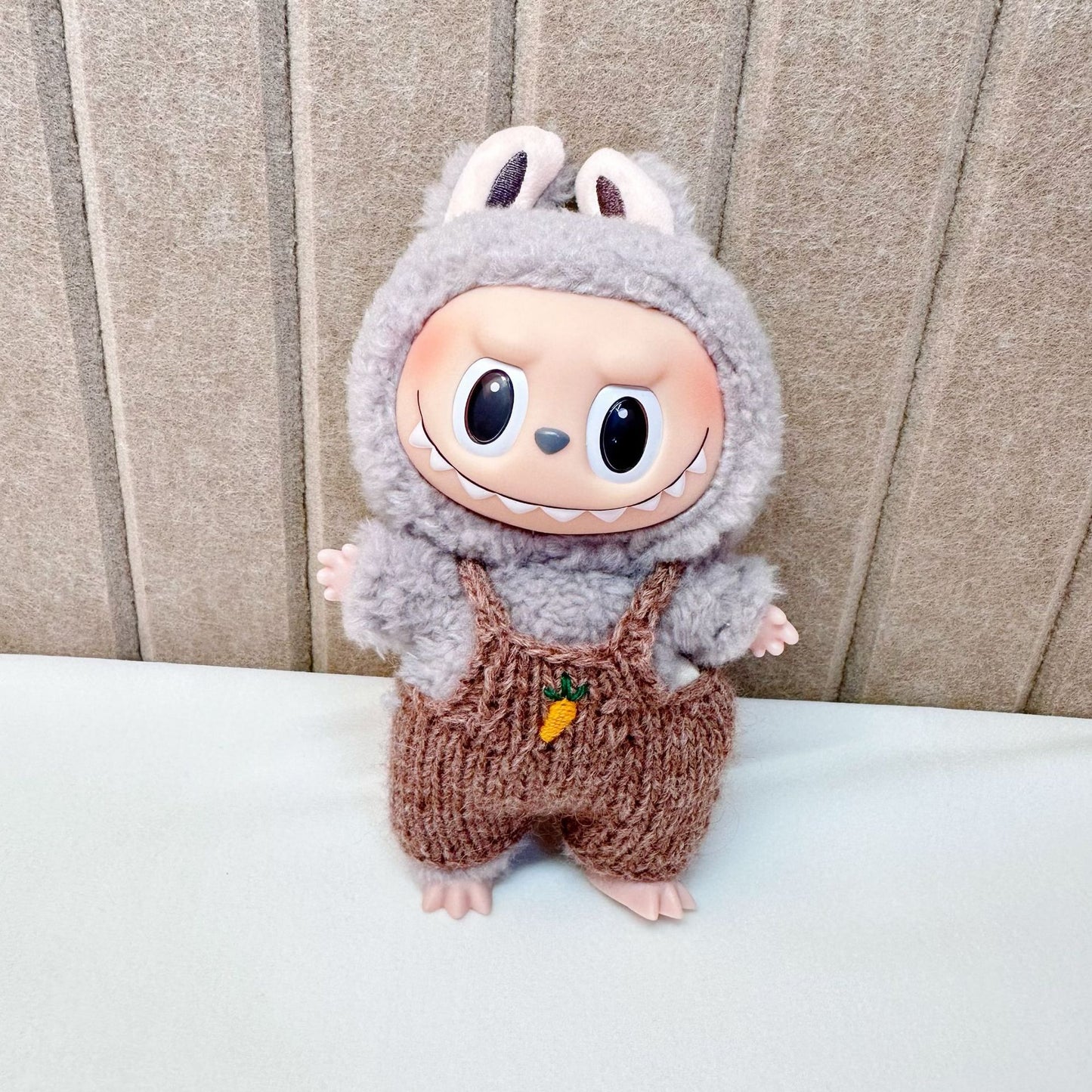 15cm blind box pull cloth handmade clothes labubu pendant clothes Christmas suit elk frog strap