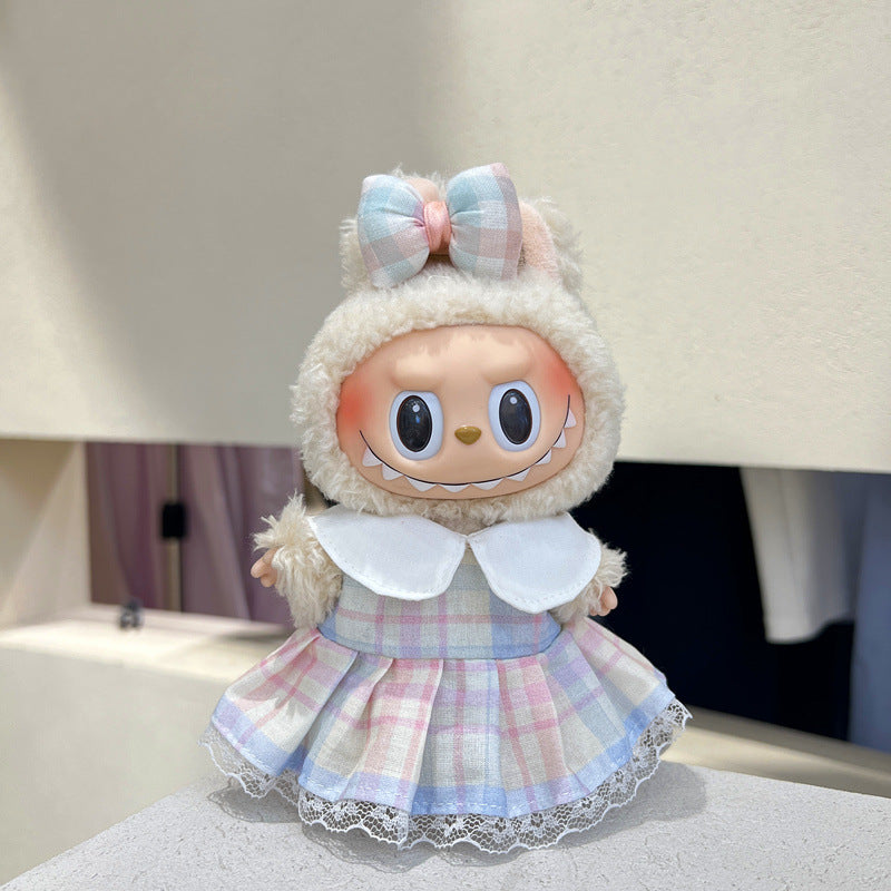 First and Second Generation Labubu Baby Clothes Pendant Labubu Clothes Baby Clothes Summer Skirt Jumpsuit Set Cute and Cute