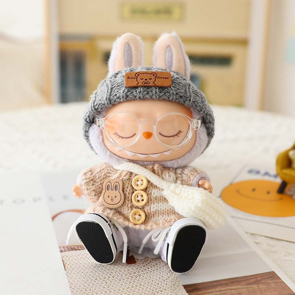 Labubu Baby Clothes Generation Two Generation Three Generation Labubu Clothes Wear Sweater Shoes Vinyl Pendant Replacement Glasses