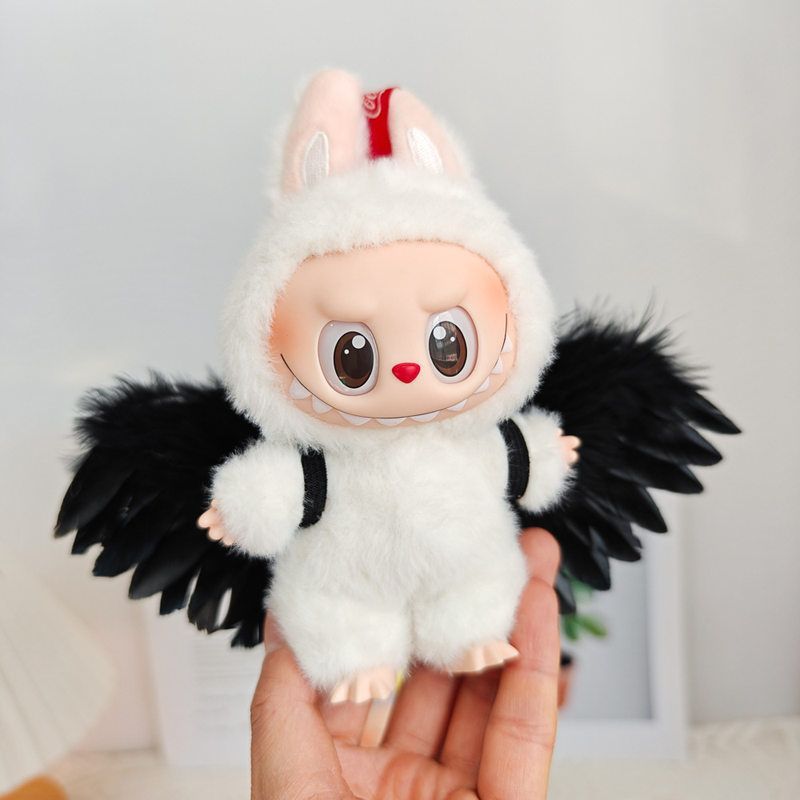 Labubu Doll Party Outfit with Big Bow Wings for 17cm Doll