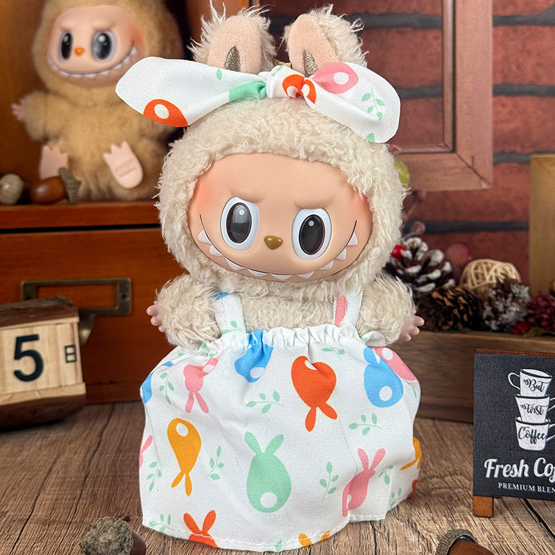 Suitable for labubu doll clothes 17cm pull cloth doll clothes small jewelry doll for suit wholesale