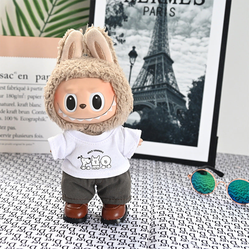 Labubu Doll Clothes Set for 17cm Pendant Doll - Outfits & Accessories