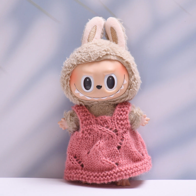 Labubu 2nd Gen Pendant Doll Wool Skirt & Bag Outfit - Baby Clothes Style