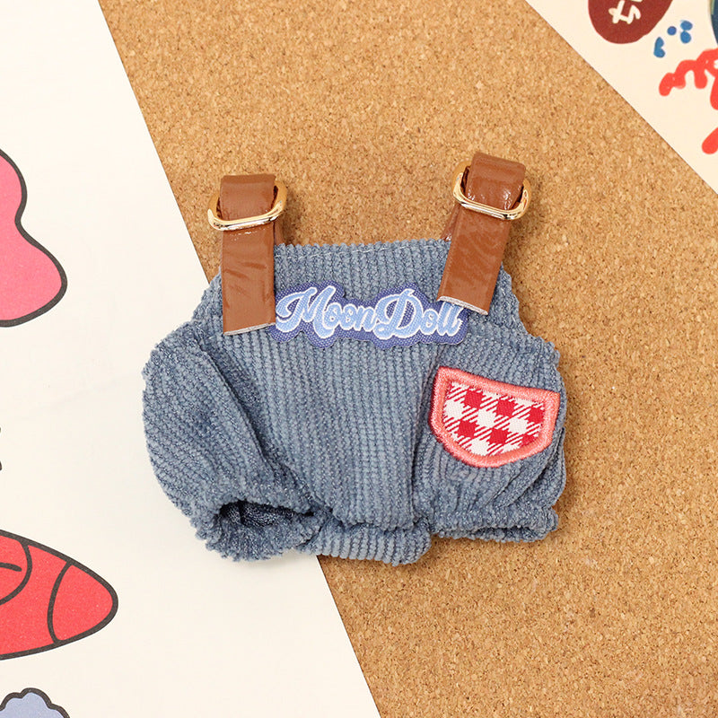 Labubu Doll Overalls & Hat Set for 17cm Vinyl Dolls