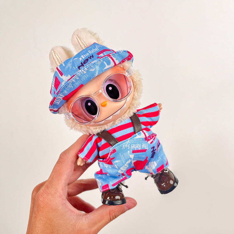 Labubu Doll Clothes for 17cm Pendant Doll - Colorful Outfits