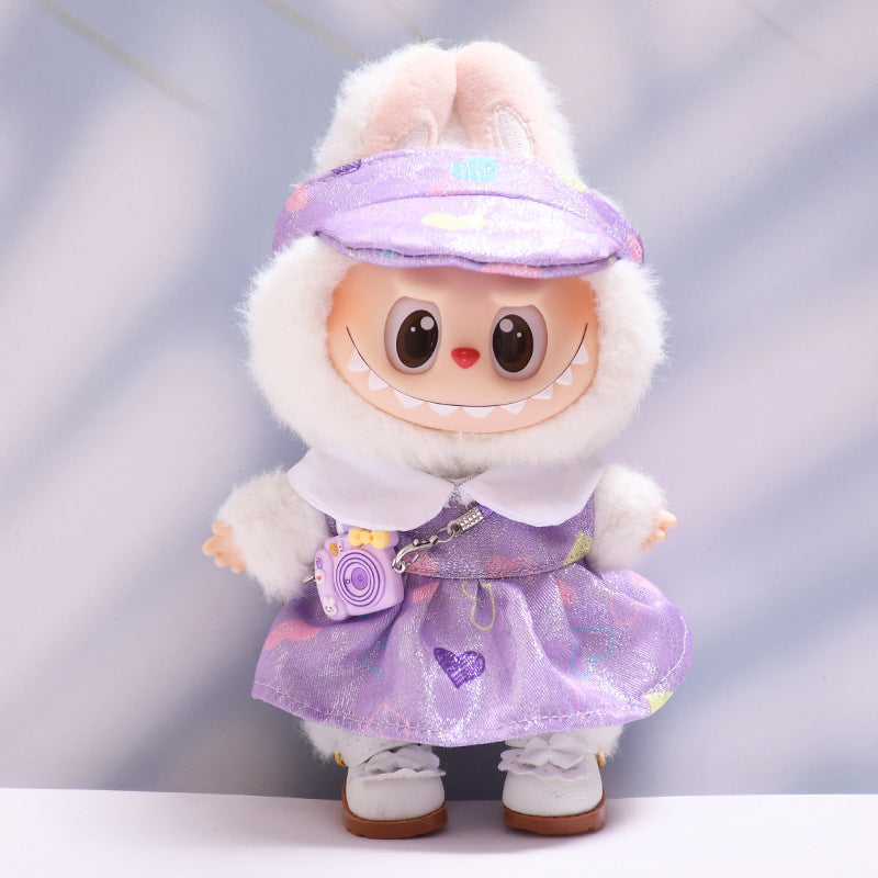 Labubu Doll Sparkling Love Skirt Suit & Accessories for Pendant Doll