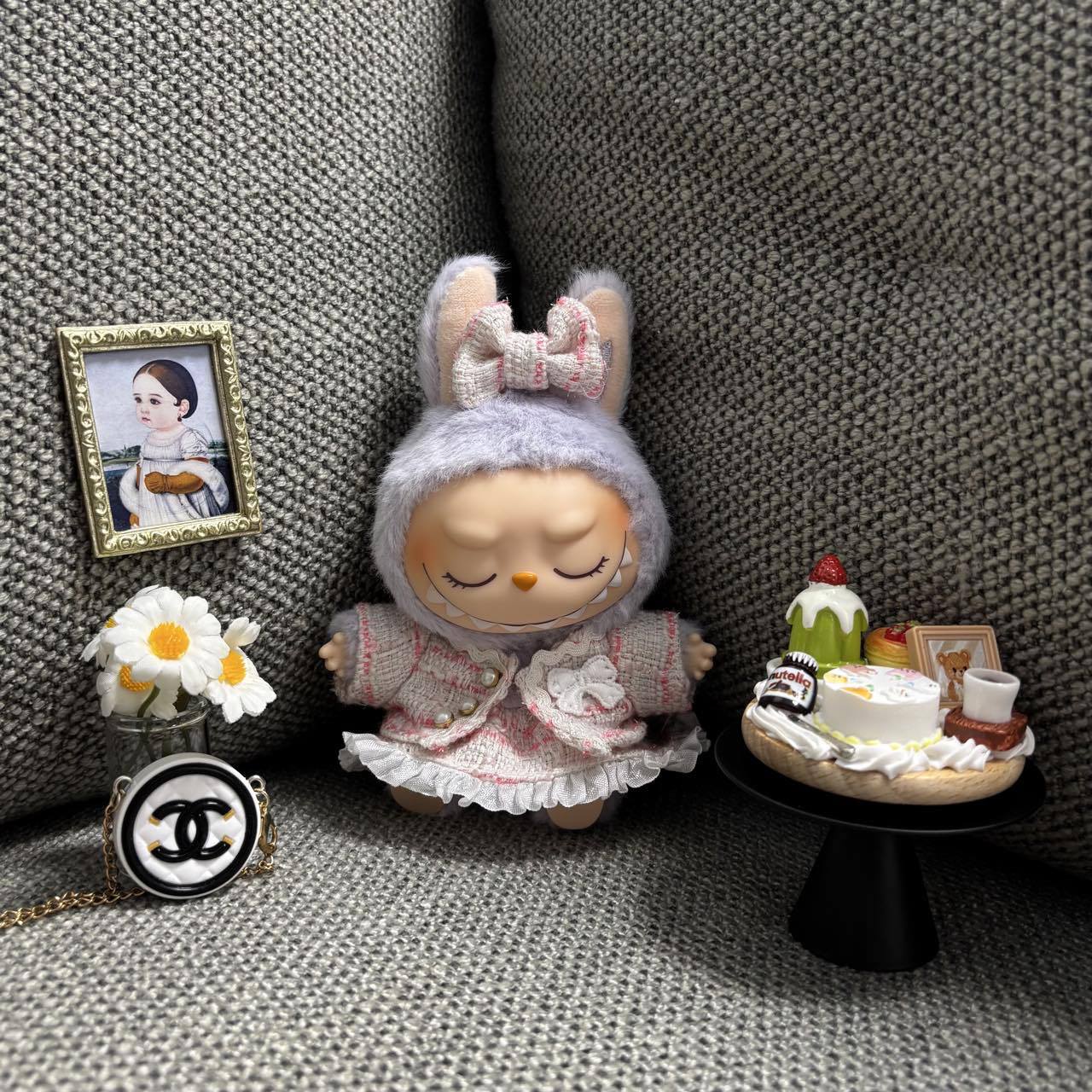 Labubu Doll Macaron Style Outfit for 17cm Vinyl Doll - Baby Clothes Set