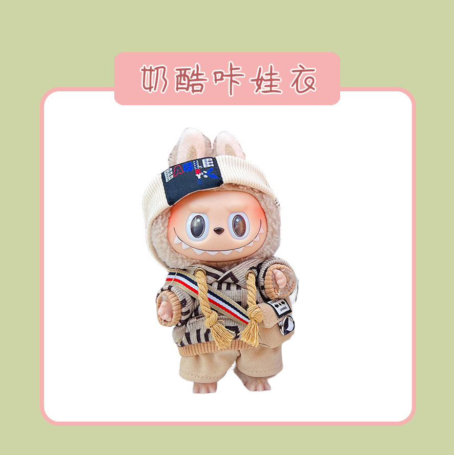 Labubu Doll Clothes for 17cm Vinyl Doll - Cute Outfits