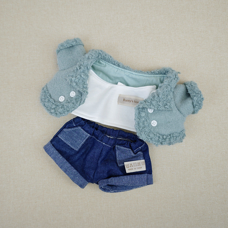 Labubu Time to Chill Plush Doll Outfit - 38cm Sweater Jeans Suit