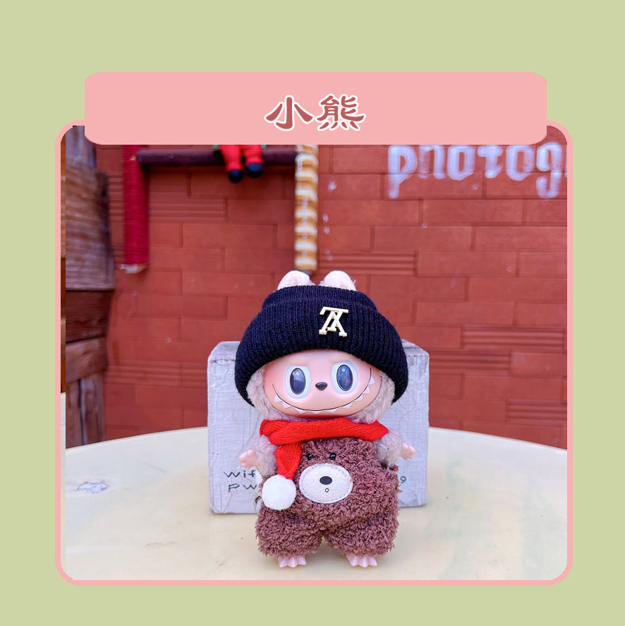 17cm Labubu Doll Clothes & Accessories - Macaron Style