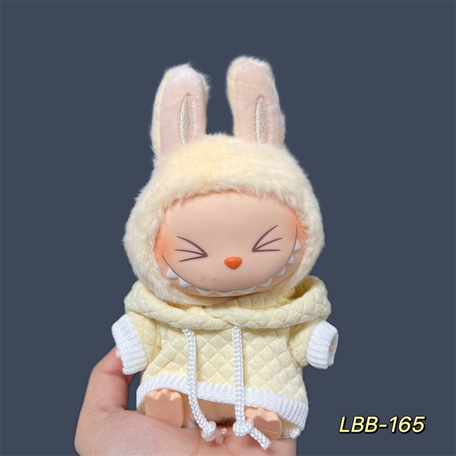 17cm Labubu Pendant Wearing Baby Clothes high quality Labubu Blind Box Pendant Doll Clothes Decorative suit