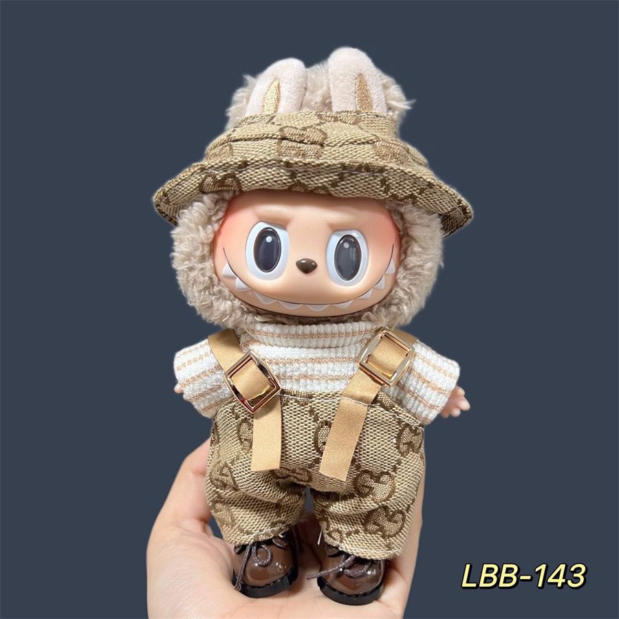 17cm Labubu Pendant Wearing Baby Clothes high quality Labubu Blind Box Pendant Doll Clothes Decorative suit