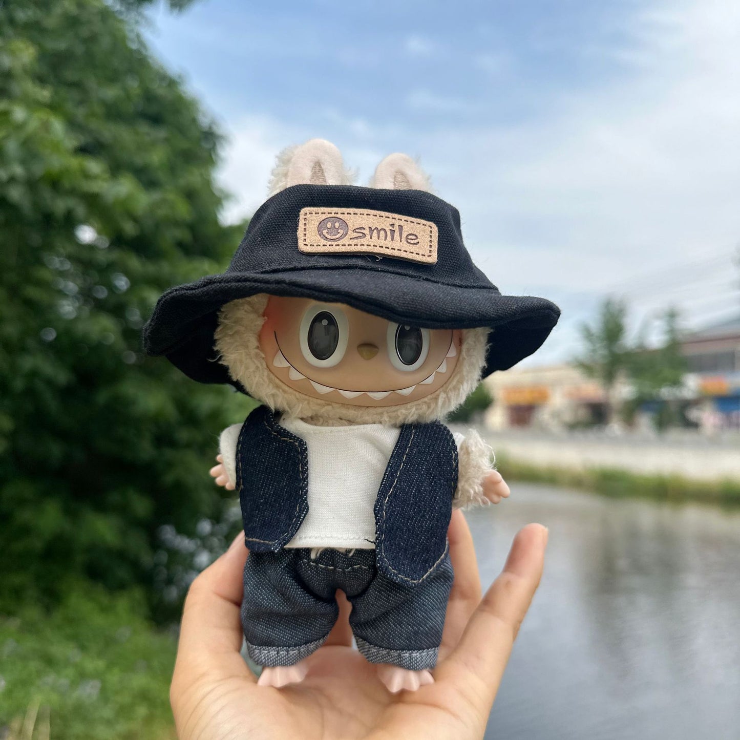 New Cameraman Labubu Pendant Baby Clothes Accessories suit Labubu Doll Keychain for Summer Baby Clothes