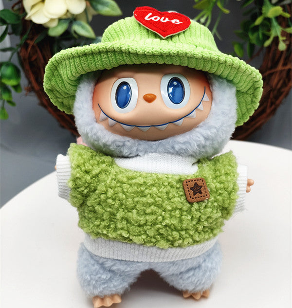 Only clothes generation two generation 17cm labubu doll cloth cloth sit party accessories replacement fashion clothes doll