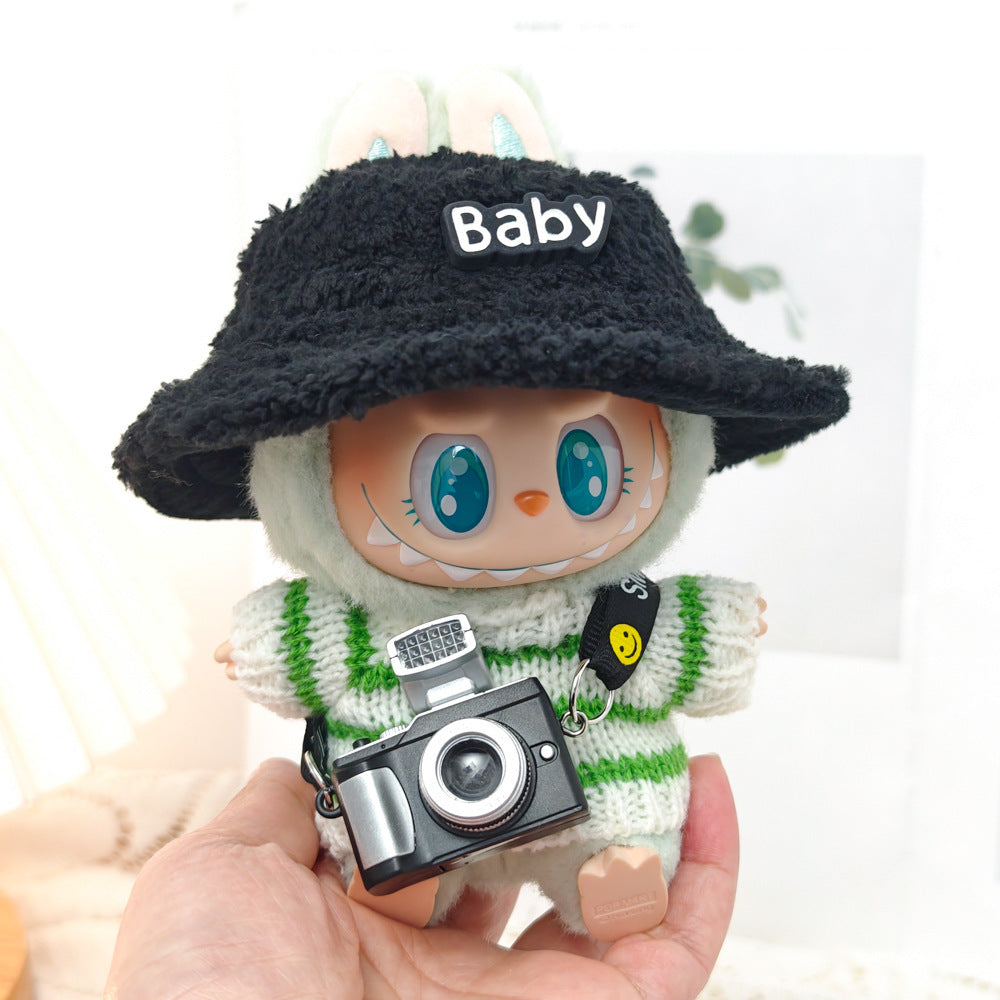 Clothing Only: First, Second, and Third Generation Blind Box Labubu Pendant Clothing, Sitting Labubu Party Doll Pink Sweater