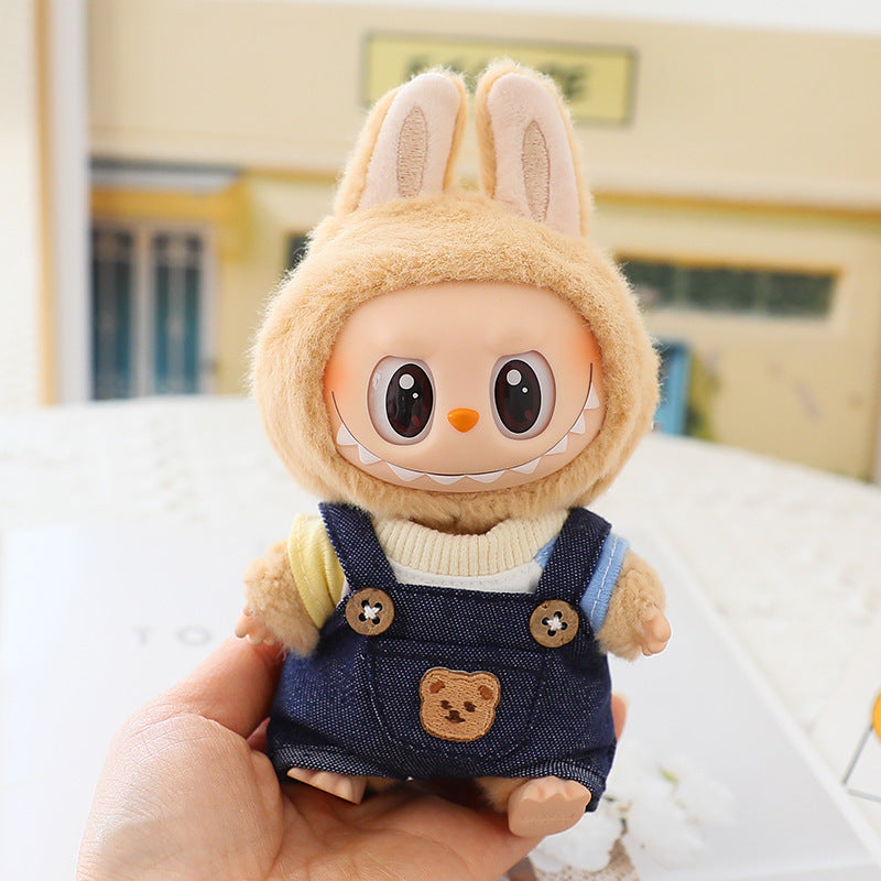 Labubu Doll Powder Skirt Sitting Party Labubu One or Two Generation Vinyl Blind Box Replacement Clothes Suspender Pants Hat Shoes