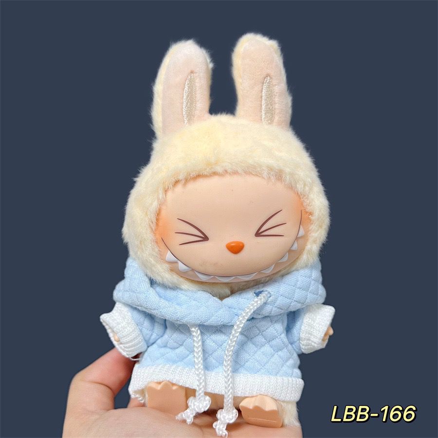17cm Labubu Pendant Wearing Baby Clothes high quality Labubu Blind Box Pendant Doll Clothes Decorative suit