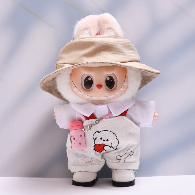 Labubu Doll Outfit - Cute Overalls & Shirt Suit for Pendant Dolls