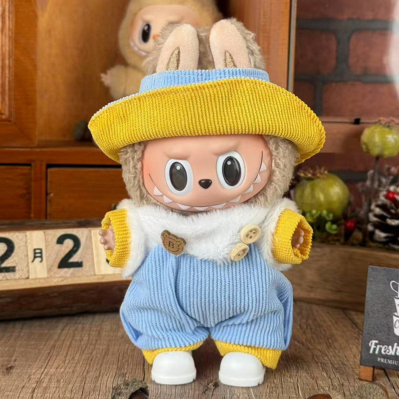 Suitable for labubu doll clothes 17cm pull cloth doll clothes small jewelry doll for suit wholesale