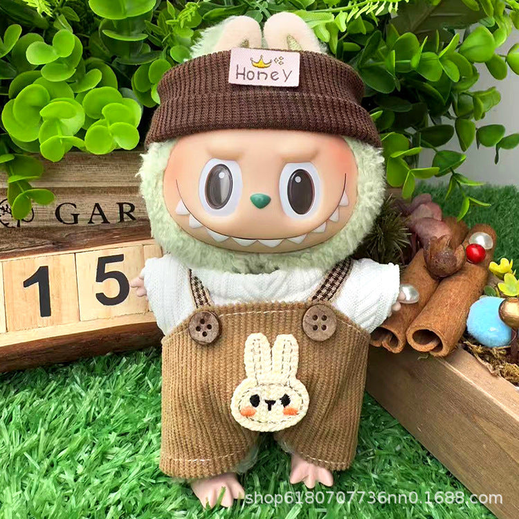 Suitable for Labubu Doll Clothes, Plush Vinyl Sitting Party First, Second and Third Generation Replacement Skirt Suit