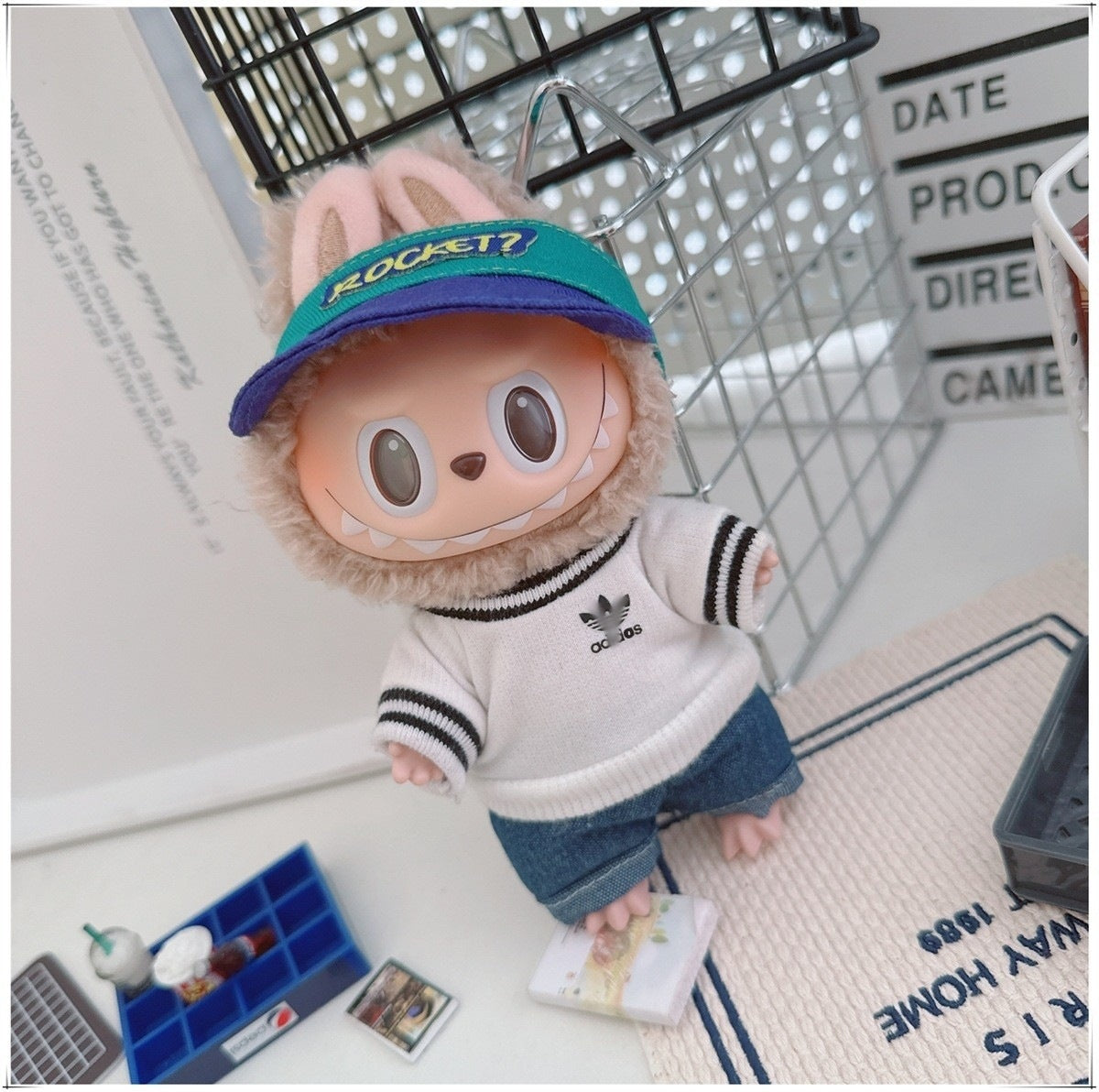 Labubu Doll Outfit - Cute Cotton Coat & Accessories for 10cm & 17cm Vinyl Dolls