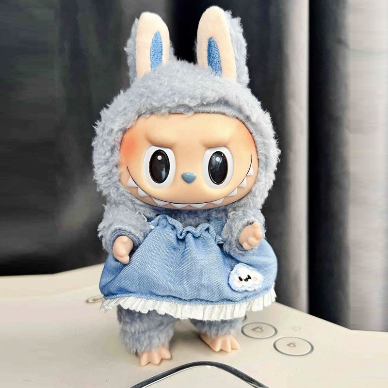 Labubu Doll Jumpsuit Outfits for 17cm Vinyl Dolls