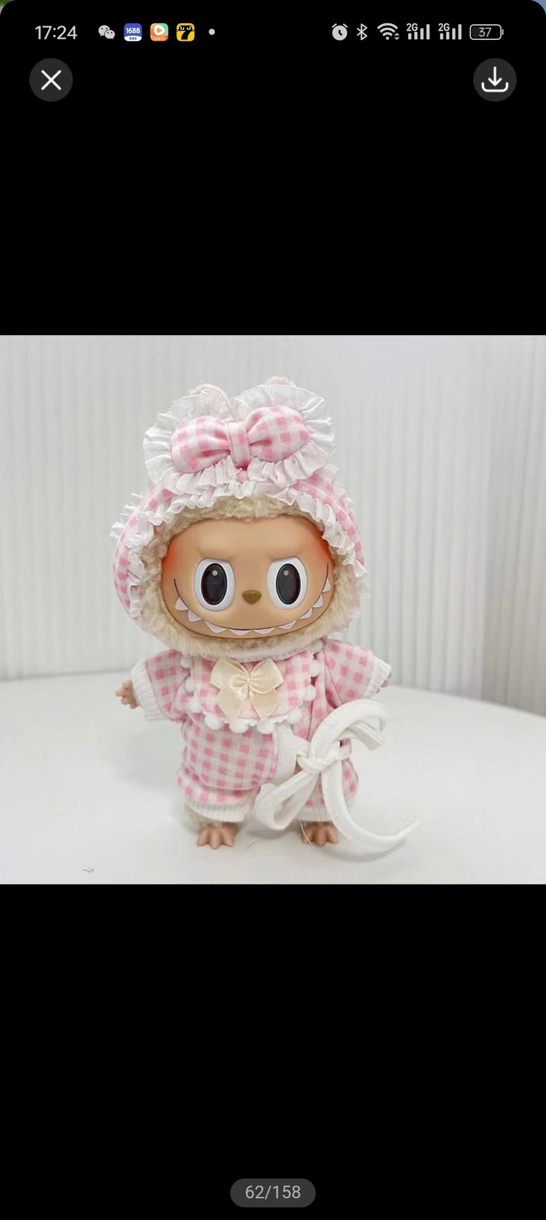 Labubu Doll Clothes for 17cm Vinyl Pendant Doll - Skirts & Outfits