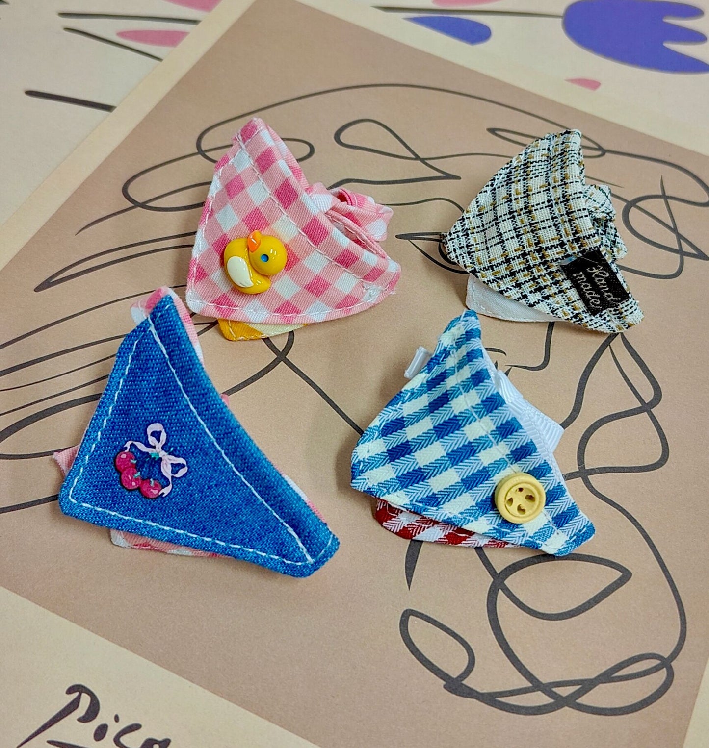 Labubu Doll Outfit - Pink & Denim Skirt Suit for 16-20cm Dolls