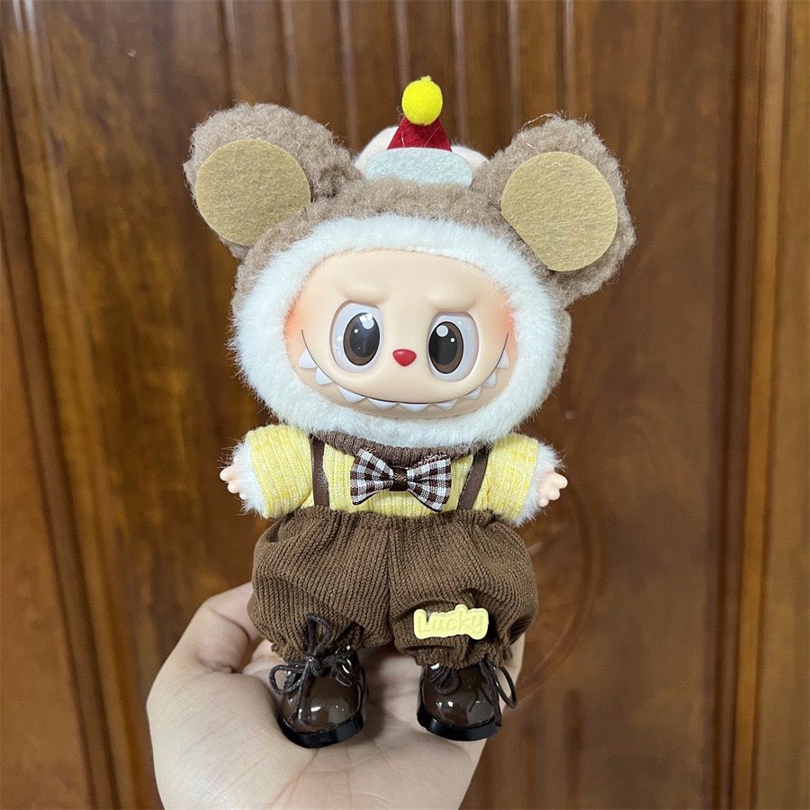 17cm Labubu Pendant Wearing Baby Clothes high quality Labubu Blind Box Pendant Doll Clothes Decorative suit