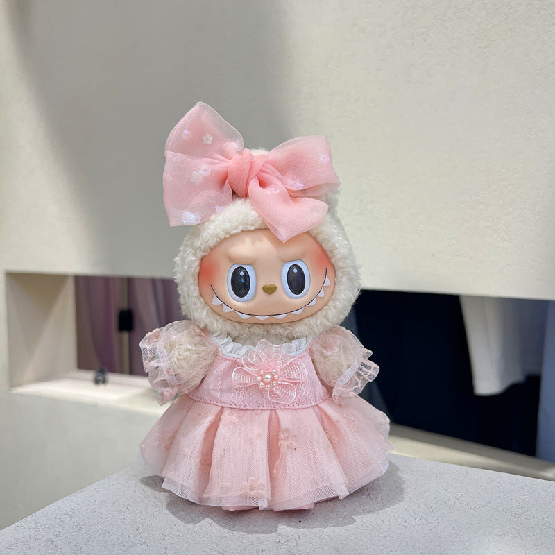 First and Second Generation Labubu Baby Clothes Pendant Labubu Clothes Baby Clothes Summer Skirt Jumpsuit Set Cute and Cute