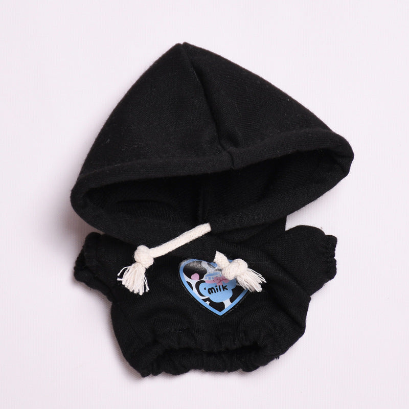 Labubu Doll Hooded Sweater - White & Black for 17cm Pendant Doll