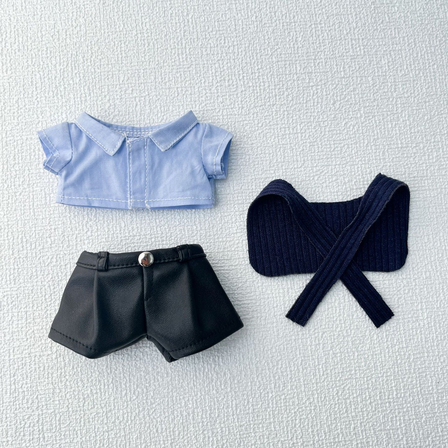 Only baby clothes handmade fabric 17CM cute cloth Denim strap skirt casual shirt three-piece set