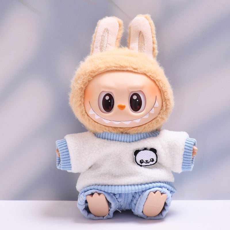 Labubu Doll Velvet T-Shirt & Pants Set for 1st & 2nd Gen Pendant