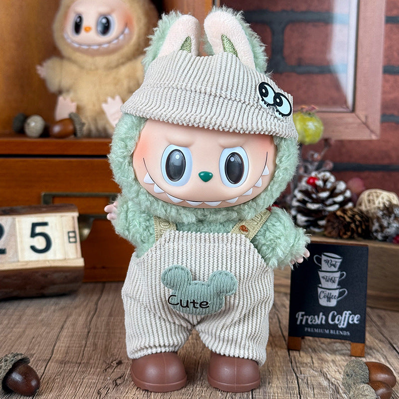 Suitable for labubu doll clothes 17cm pull cloth doll clothes small jewelry doll for suit wholesale
