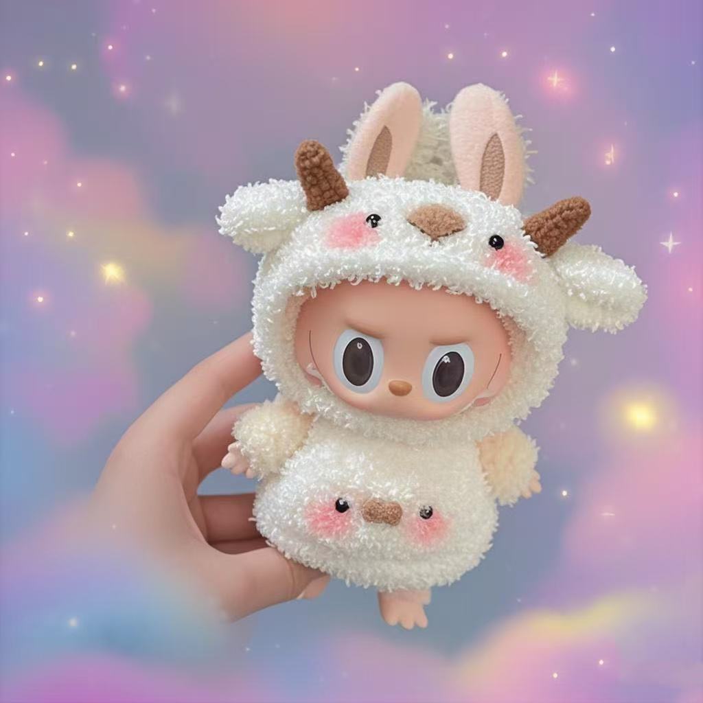 Labubu Doll Clothes 17cm Hand-Crocheted Outfits for 1st & 3rd Gen