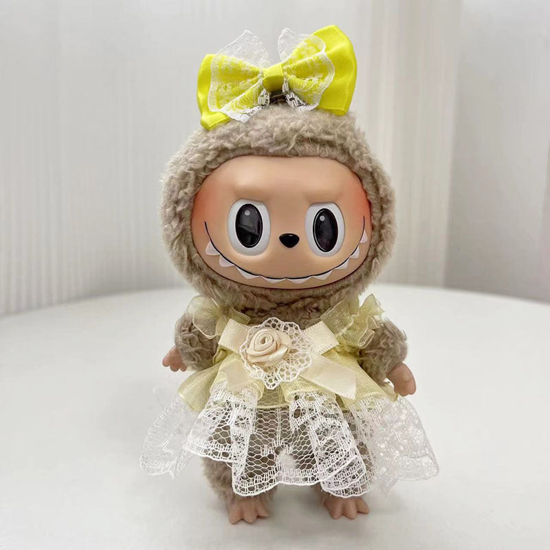 Labubu 17cm Zipper Shirt & Cute Outfits for Vinyl Doll