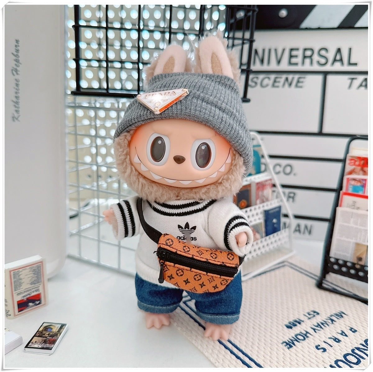Labubu Doll Outfit - Cute Cotton Coat & Accessories for 10cm & 17cm Vinyl Dolls
