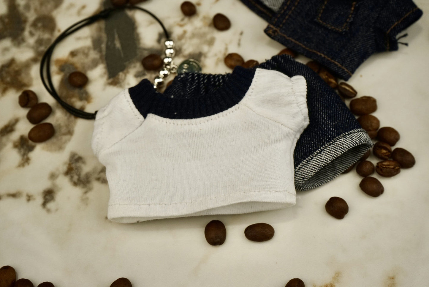Labubu Doll Denim Outfit Set for 17cm Vinyl Doll - Valentine's Day Gift