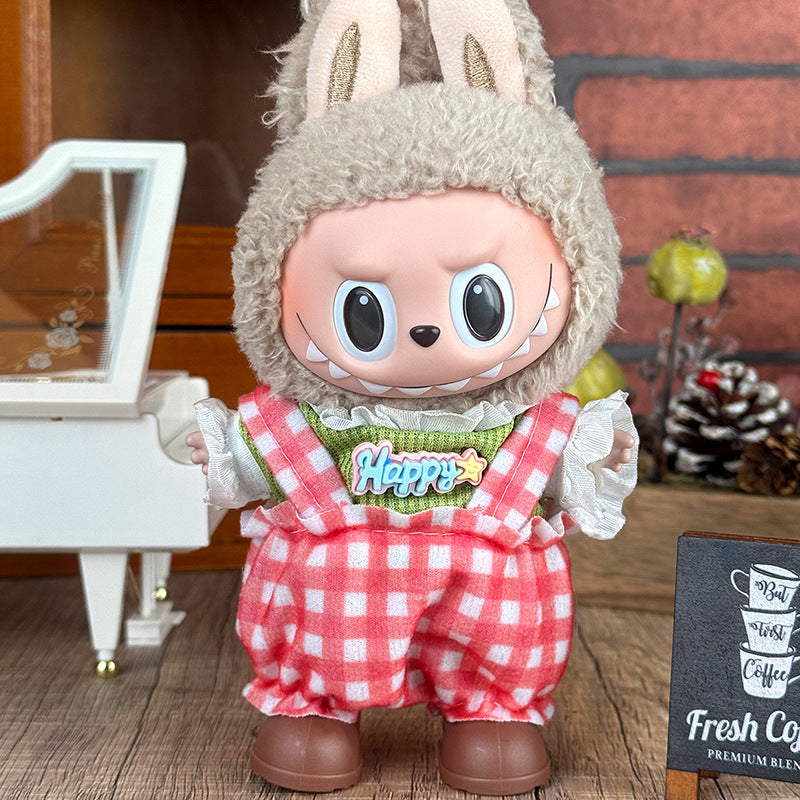 Labubu Doll Clothes Set for 17cm Blind Box Dolls - Camel Scarf, Sunflower & More