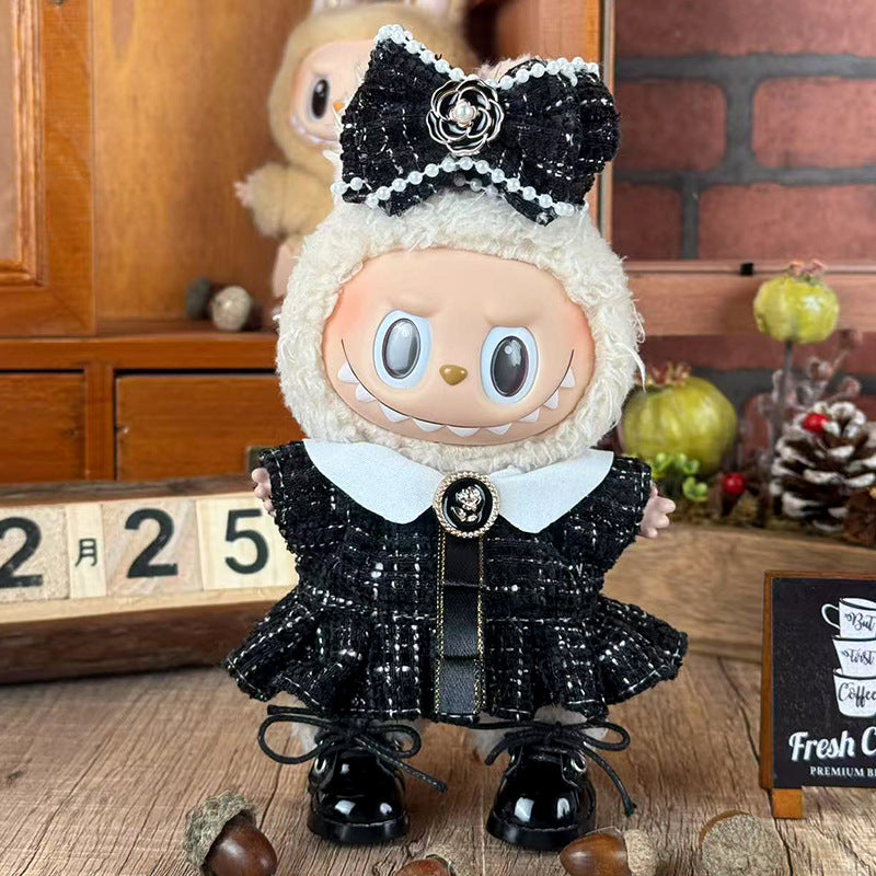 Suitable for labubu doll clothes 17cm pull cloth doll clothes small jewelry doll for suit wholesale