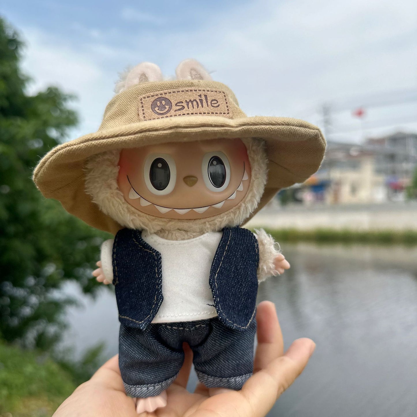 New Cameraman Labubu Pendant Baby Clothes Accessories suit Labubu Doll Keychain for Summer Baby Clothes