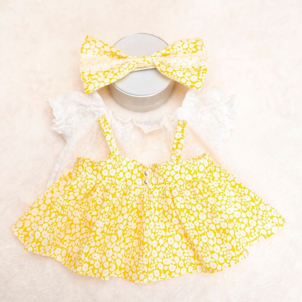 Labubu Doll Evening Dress Set - Black, White, Floral Colors