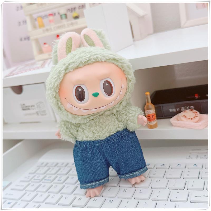 Labubu Doll Outfit - Cute Cotton Coat & Accessories for 10cm & 17cm Vinyl Dolls